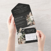 trouwe pampas eucalyptus bruiloft all in one uitnodiging (Afscheurbaar)