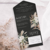 trouwe pampas eucalyptus bruiloft all in one uitnodiging