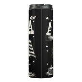 Trouwe Patriot: Jezus, Amerika, Cowgirl Thermosbeker (Achterkant)