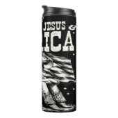 Trouwe Patriot: Jezus, Amerika, Cowgirl Thermosbeker (Geroteerd rechts)