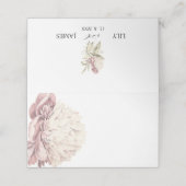 Trouwe Pioen Botanische Trouw plaatskaart Plaatskaartje (Buitenkant ongevouwen)