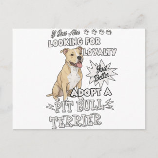 Trouwe Pit Bull Terrier-voorstander Feestdagenkaart