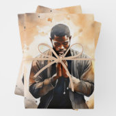 Trouwe reflectie: het gebed van een zwart Man Inpakpapier Vel (In situ)