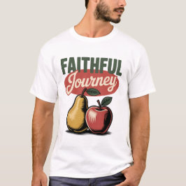Trouwe Reis Pear Apple Retro Christelijk T-shirt