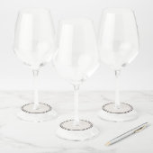 Trouwe Retro Boho Wijn Glas Labels (Set)