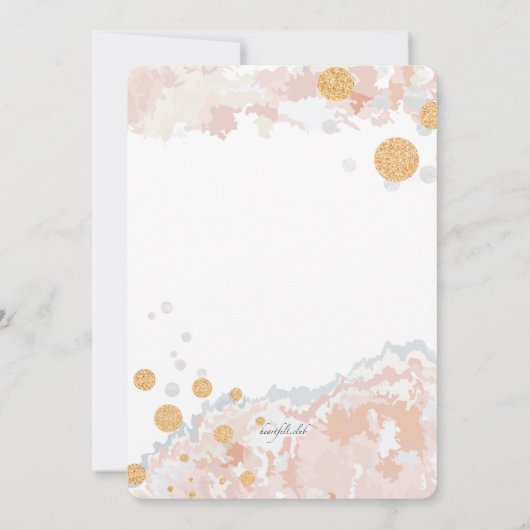 Trouwe Roze Foto Religieuze Uitnodiging (Achterkant)