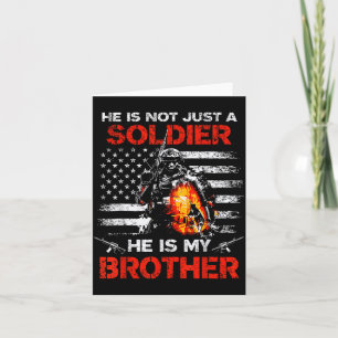 Trouwe Soldaat Broeder USA Vlag Patriottisch Kaart