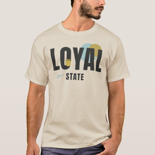 TROUWE STAAT – Geometrisch typografisch ontwerp vo T-shirt (Voorkant)