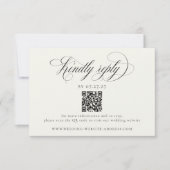 Trouwe Strips Huwelijks QR-code RSVP Kaartje (Voorkant)