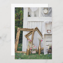 Trouwe uitnodiging in vintage stijl