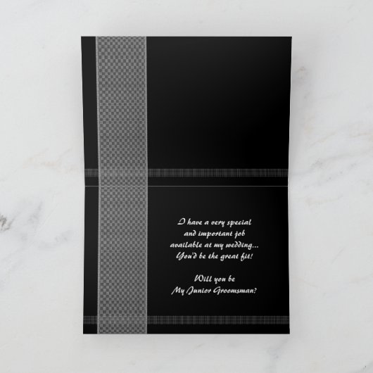 TROUWE UITNODIGING Junior Bruidsjonker  (Binnen)