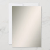 Trouwe Uitnodiging met Gouden Golfblad Bloemen (Achterkant)