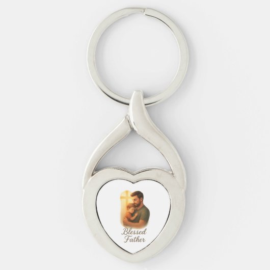 Trouwe Vaderdag Cadeau - Gezegende Vader Sleutelhanger (Voorkant)