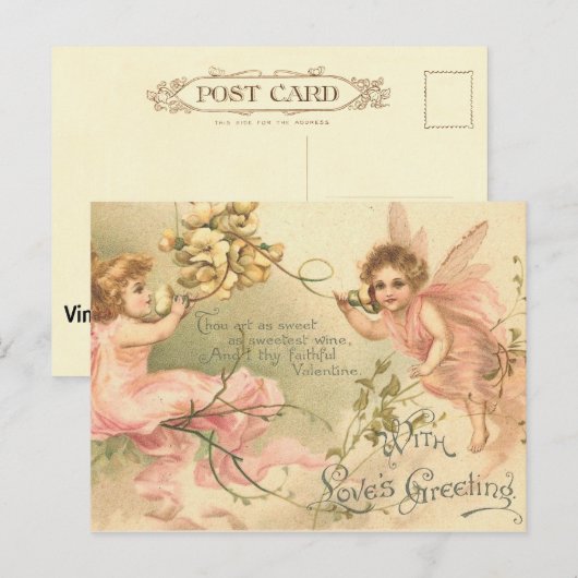 Trouwe Valentijn Flower Fairies Feestdagenkaart (Voorkant / Achterkant)