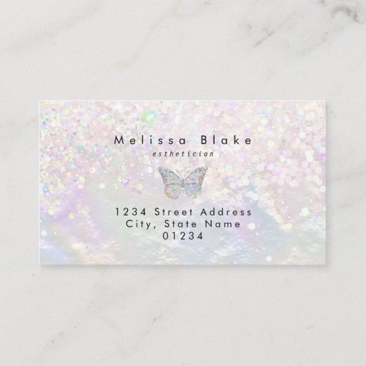 trouwe vlinder visitekaartje (Achterkant)