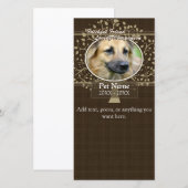 Trouwe Vriend Aangepaste Huisdier Condoleance Aankondiging (Voorkant / Achterkant)