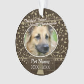 Trouwe Vriend Aangepaste Huisdier Condoleance Ornament (voorkant)