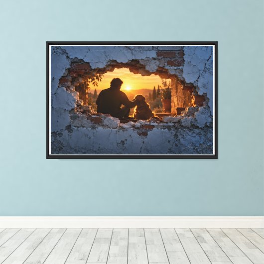 Trouwe Vriend Canvas Afdruk (Insitu (Houten vloer))