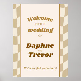 Trouwe Zon Bruiloft Welkom Bord Poster