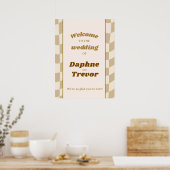 Trouwe Zon Bruiloft Welkom Bord Poster (Keuken)