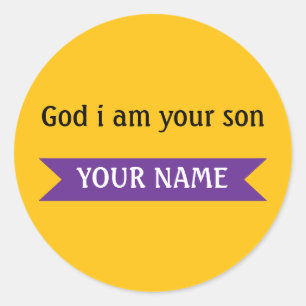 Trouwe Zoon - Inspiratief ontwerp met eigen naam Ronde Sticker