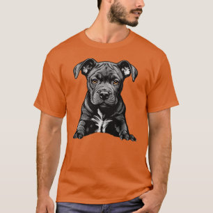 Trouwe Zwarte Pitbull Puppy Trotse Hond Papa Mama T-shirt