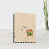 Trouwekaart met vintage postzegel (Achterkant)