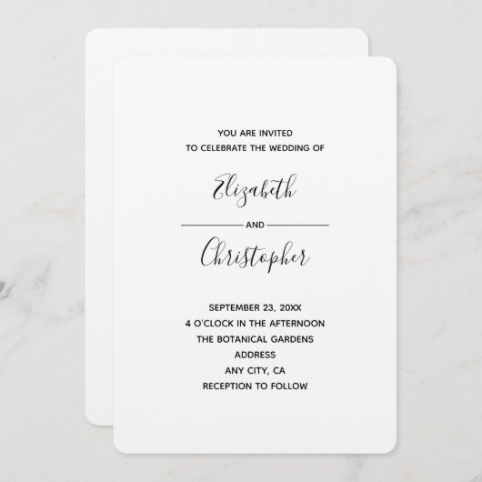 trouwelijke sjabloon 1b kaart (Voorkant / Achterkant)