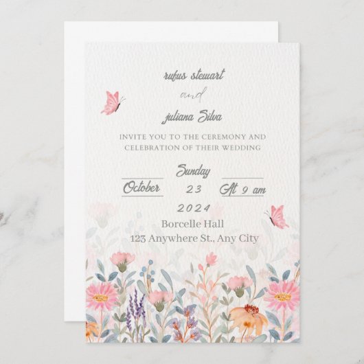 Trouwen 2025 kaart (Voorkant / Achterkant)