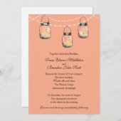 Trouwen - 3 hangende Mason Jars Kaart (Voorkant / Achterkant)