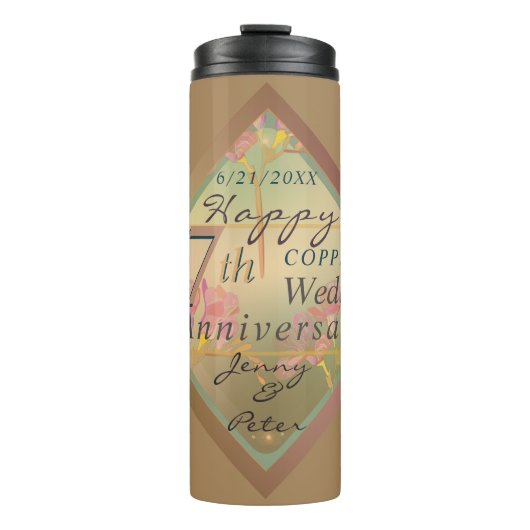 Trouwen 7 jaar: cadeautas thermosbeker (Voorkant)