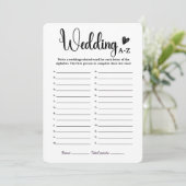 Trouwen A-Z Vrijgezellenfeest Spelletjes Leuke Alf Kaart (Staand voorkant)