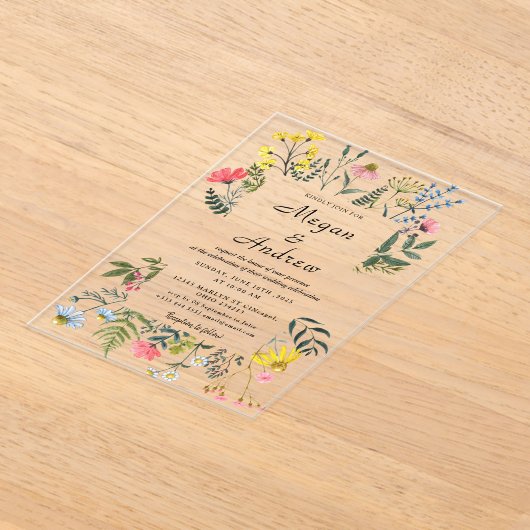 TROUWEN Acryl Uitnodigingen (Laagn)