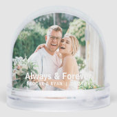 Trouwen Altijd en Voor Altijd Paar Foto Custom Sneeuwbol (Achterkant)