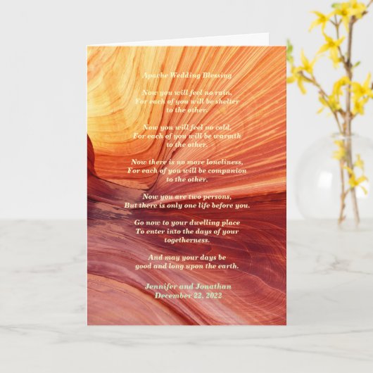 Trouwen Apache Blessing Feel No Rain Inside v2 Kaart (Gele Bloem)