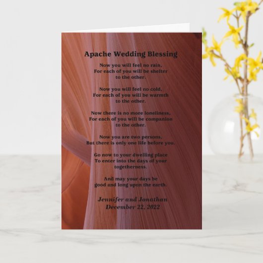 Trouwen Apache Blessing Feel No Rain Inside v2 Kaart (Gele Bloem)