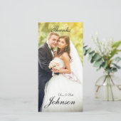 Trouwen Bedankt Fotokaart (Staand voorkant)