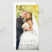 Trouwen Bedankt Fotokaart (Voorkant / Achterkant)