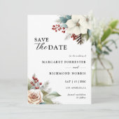 Trouwen Bewaar de datum 1 B Sjabloon Kaart (Staand voorkant)