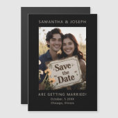 Trouwen Bewaar de datum Aangepaste foto Buitenshui Magnetische Uitnodiging (Voorkant / Achterkant)