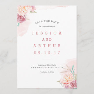 Trouwen Bewaar de datum | Blush en bloei Save The Date