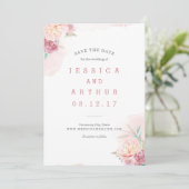 Trouwen Bewaar de datum | Blush en bloei Save The Date (Staand voorkant)