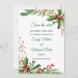 Trouwen Bewaar de datum Botanische Mistletoe gesch Save The Date