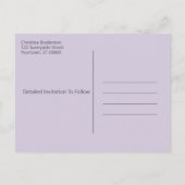 Trouwen Bewaar de datum droge lavendelbundels Aankondigingskaart (Achterkant)