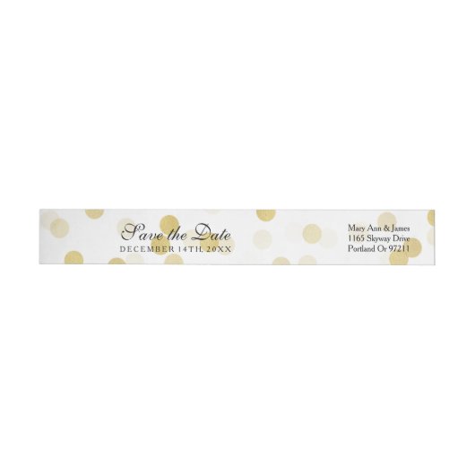 Trouwen Bewaar de datum Gouden Folie Glitter Light (Individueel)