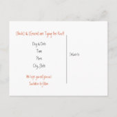 Trouwen Bewaar de datum met Starfish Aankondigingskaart (Achterkant)