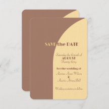 Trouwen Bewaar de datum Mocha Mousse Arched