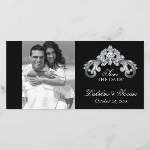 Trouwen Bewaar de datum Photocard Silver Jubileum Save The Date