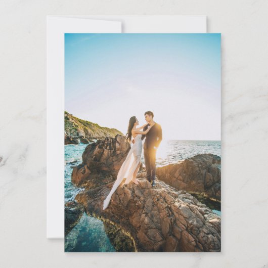 Trouwen bewaar de datum twee vissen minder save the date (Achterkant)