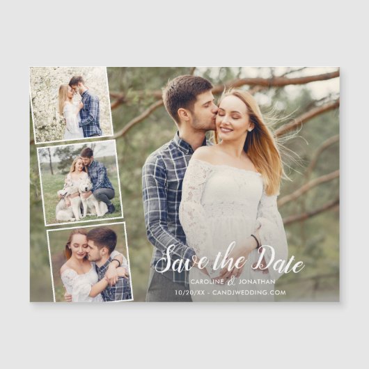Trouwen Bewaar de datum Veel foto's Collage (Voorkant)